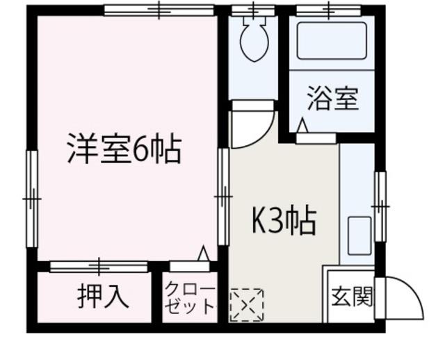 ネクストハイツ(1K/2階)の間取り写真