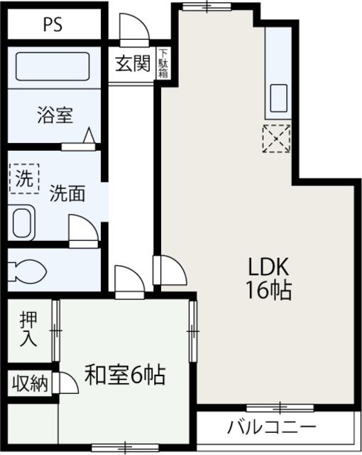 ヌーボー アバンセ(1LDK/1階)の間取り写真