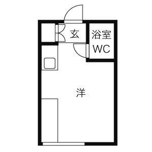 ラヴニール志木4(ワンルーム/1階)の間取り写真