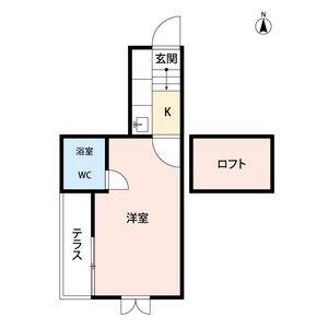 リバティーライフ志木(1K/1階)の間取り写真