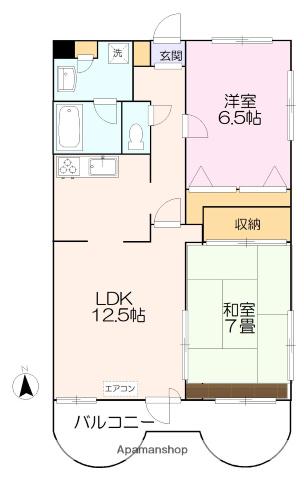 大澤マンション(2LDK/3階)の間取り写真