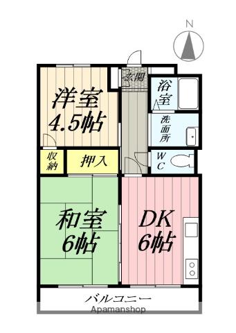 グランドハイム武内 2階階 間取り