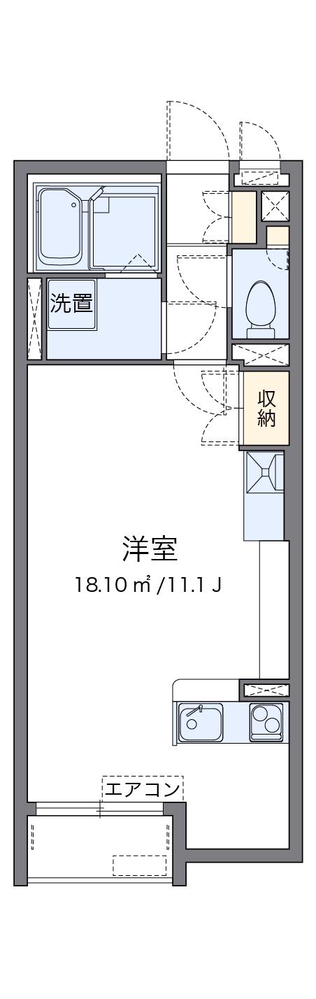レオネクストサンシャインⅢ(ワンルーム/2階)の間取り写真