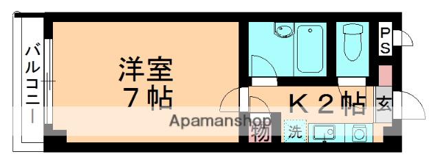 アネックス長洲(1K/3階)の間取り写真