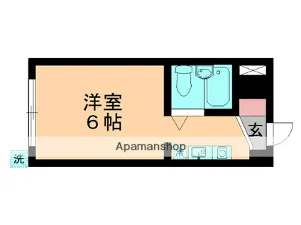 寿マンション(ワンルーム/1階)の間取り写真