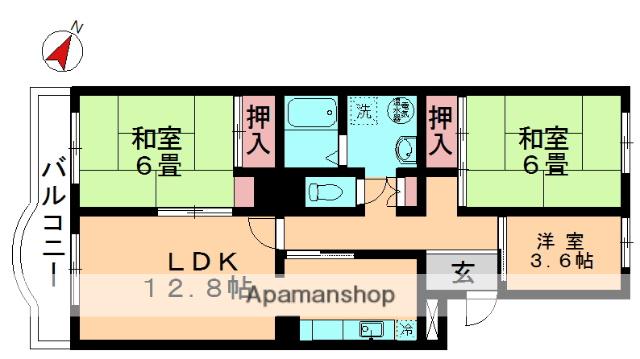 みつわ台クレストマンション(3LDK/5階)の間取り写真