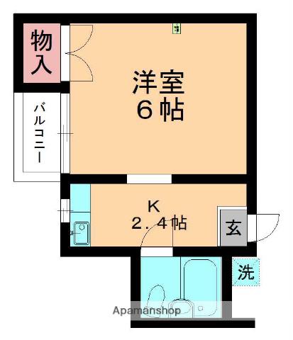 カーサTIKI亥鼻(1K/1階)の間取り写真
