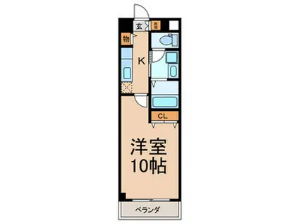 サングリーン新宿(1K/3階)の間取り写真