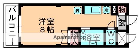 アンビション青山(ワンルーム/3階)の間取り写真