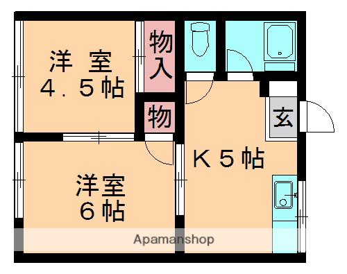 アーバンさくらぎ(2K/1階)の間取り写真