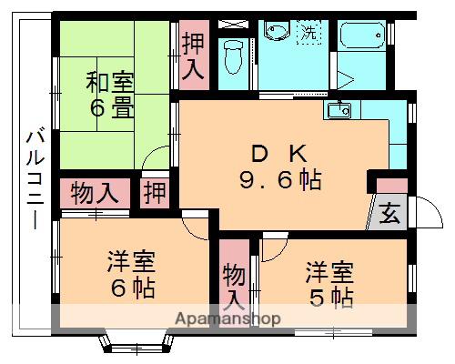 チェリーハイム(3DK/2階)の間取り写真