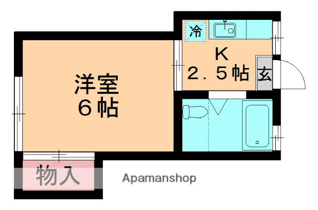 ネオポート東千葉(1K/2階)の間取り写真
