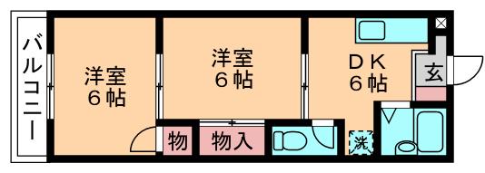 エムハイツ桜木 2階階 間取り