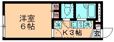 レオパレス景(1K/2階)の間取り写真