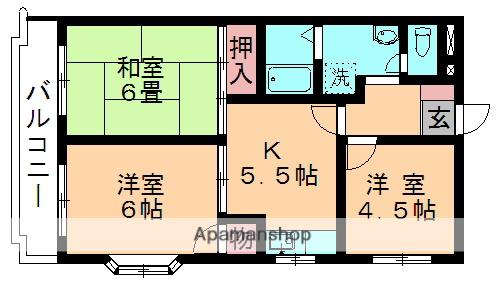 第2めおとハイツ(3K/3階)の間取り写真