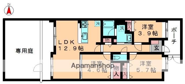 クリスタルライトハウス(3LDK/1階)の間取り写真