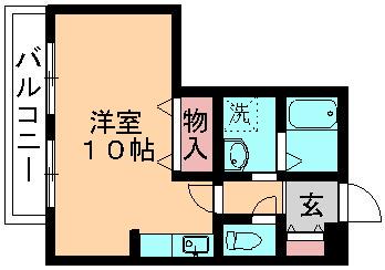 BLANCHE(ワンルーム/1階)の間取り写真