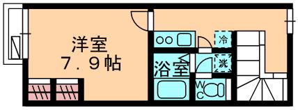 レオパレスルーチェ小倉(1K/2階)の間取り写真