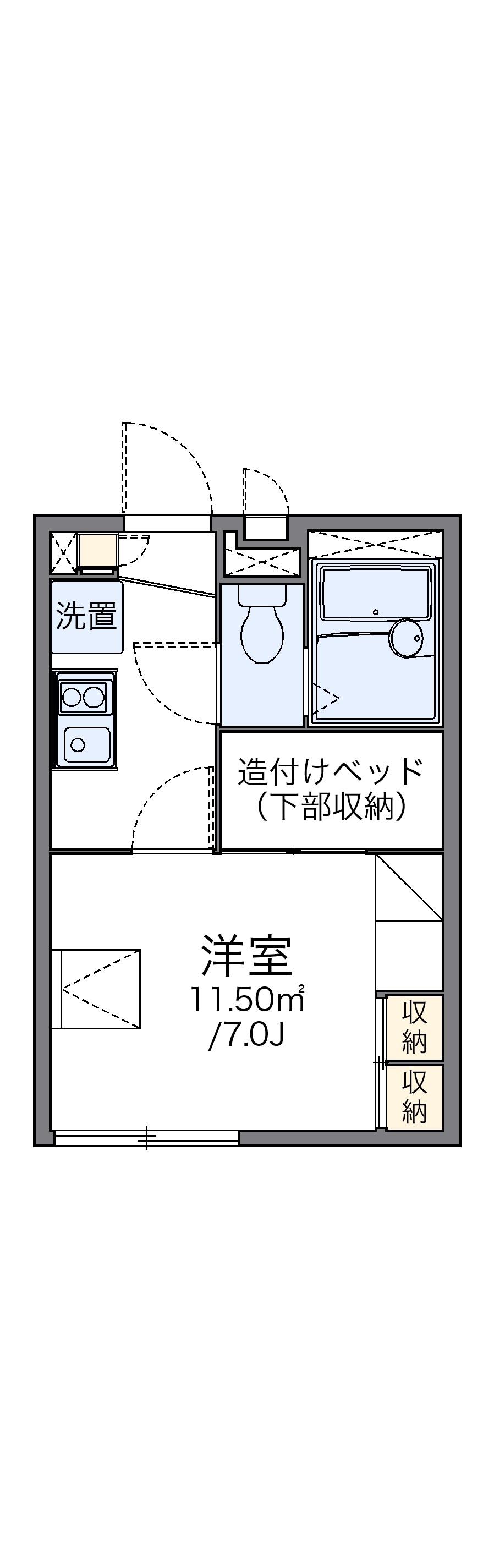 レオパレスメゾン ローリエ(1K/2階)の間取り写真