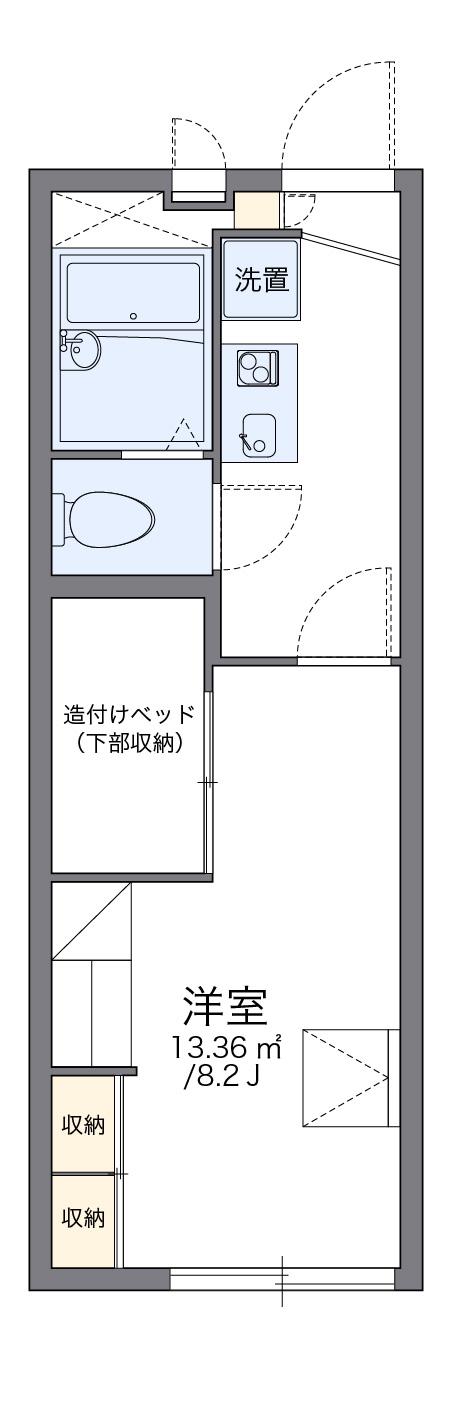 レオパレスメゾンローリエ2(1K/2階)の間取り写真