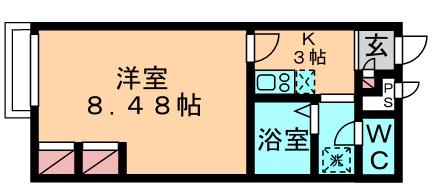 レオパレスMONEⅡ(1K/2階)の間取り写真