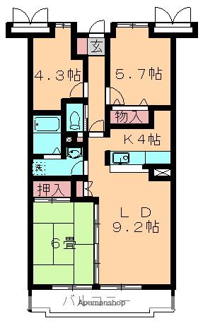 アーバン・ヒルズ21(3LDK/3階)の間取り写真