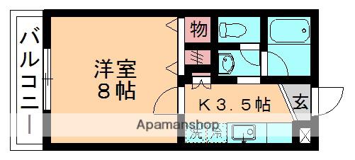ヒカリマンション(1K/3階)の間取り写真