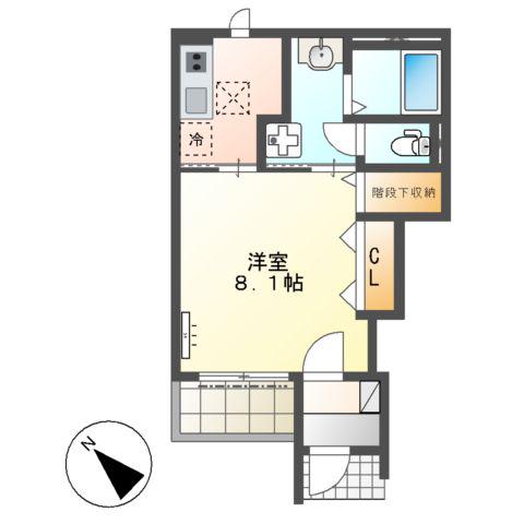 LUMIERE(1K/1階)の間取り写真