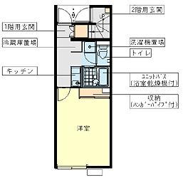 レオネクストチャコルル(1K/1階)の間取り写真