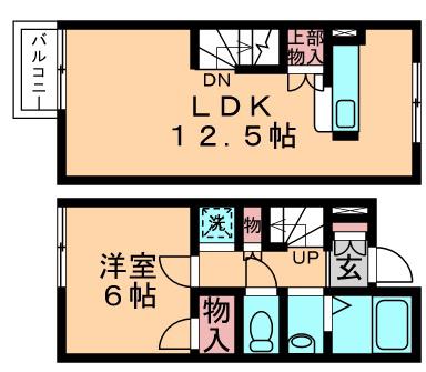 レオネクスト花鳥風月(1LDK/1階)の間取り写真