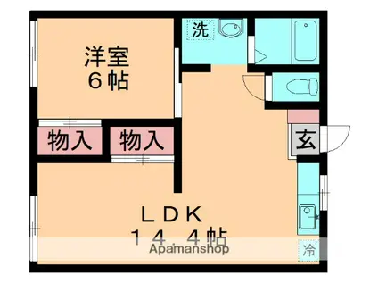 シティハイツトヨダ(1LDK/1階)の間取り写真