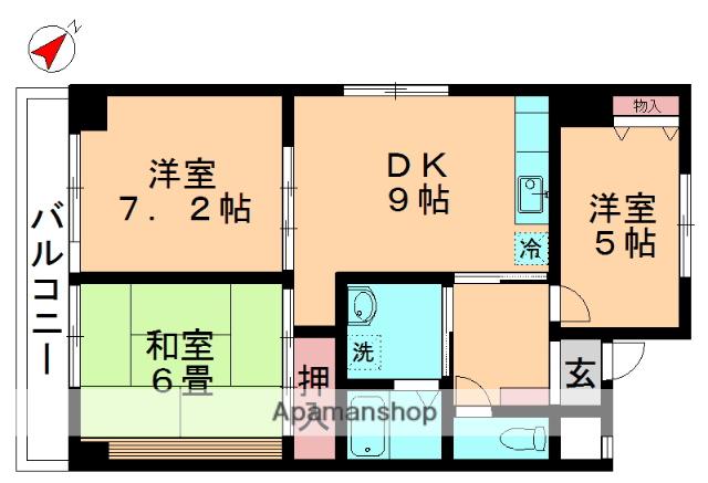ファミーユ喜 4階階 間取り