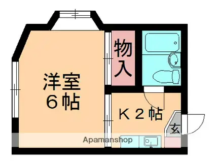 コスモ大巌寺(1K/1階)の間取り写真
