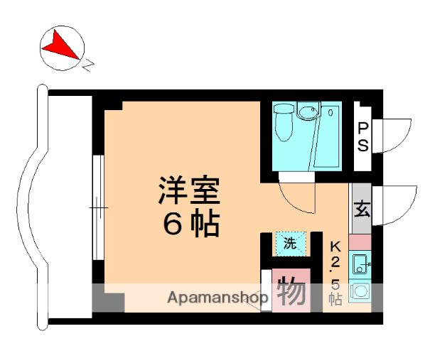 UHマンション(1K/1階)の間取り写真