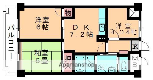 プラトー都賀(3DK/8階)の間取り写真