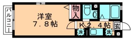 メゾンエルフ(1K/2階)の間取り写真