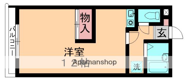 アーバンハイツ神明(ワンルーム/2階)の間取り写真