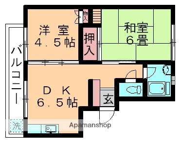 第一レディハイツ(2DK/1階)の間取り写真