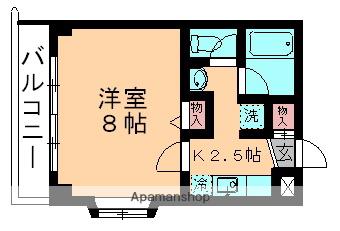 FKコート(1K/2階)の間取り写真