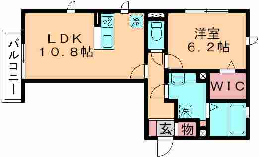 ロイヤルガーデン スタシオン(1LDK/2階)の間取り写真