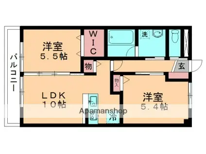 NKボナール(2LDK/2階)の間取り写真