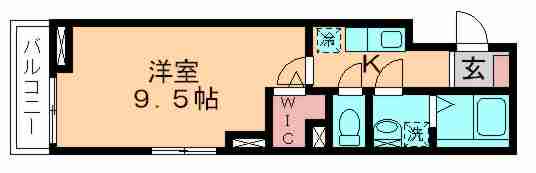 クロスロード プラス Y(1K/2階)の間取り写真