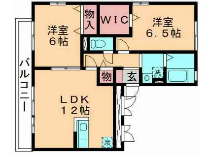 フレンドハウス23A(2LDK/1階)の間取り写真