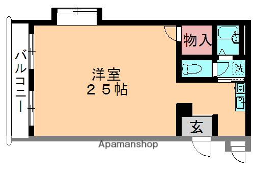 ロイヤルパレス(ワンルーム/1階)の間取り写真