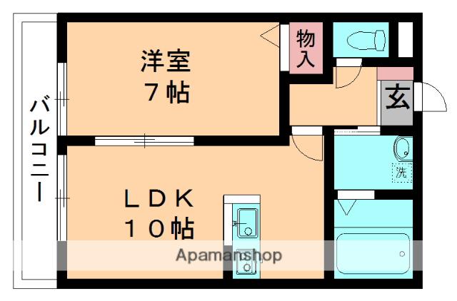 ボヌール・K(1LDK/2階)の間取り写真