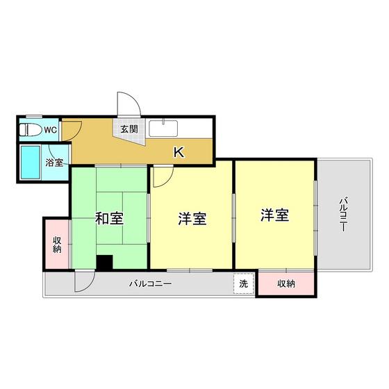 ラ・フォンテ都町 3階階 間取り