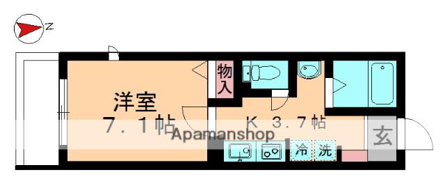 サンシーハイム(1K/1階)の間取り写真