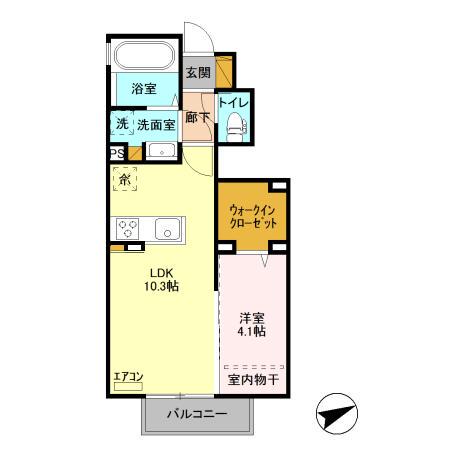 フロイデ(1LDK/1階)の間取り写真