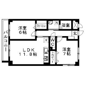 NTマンション(2LDK/3階)の間取り写真