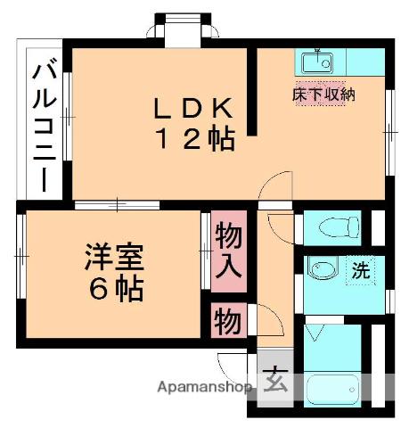 メゾンドヴェールⅢ(1LDK/1階)の間取り写真